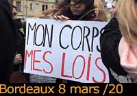Journée internationale des femmes, 8 mars 2020 à Bordeaux
