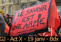 Gilets jaunes - Acte X - 19 janvier 2019 à Bordeaux
