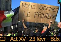 Gilets jaunes - Acte XV - 23 février 2019 à Bordeaux