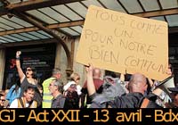Gilets jaunes - Acte XXII - 13 avril 2019 à Bordeaux