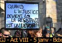 Gilets jaunes - Acte VIII - 5 janvier 2019 à Bordeaux